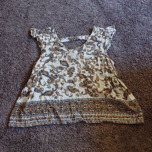 Alya gently worn cream &paisley design top
